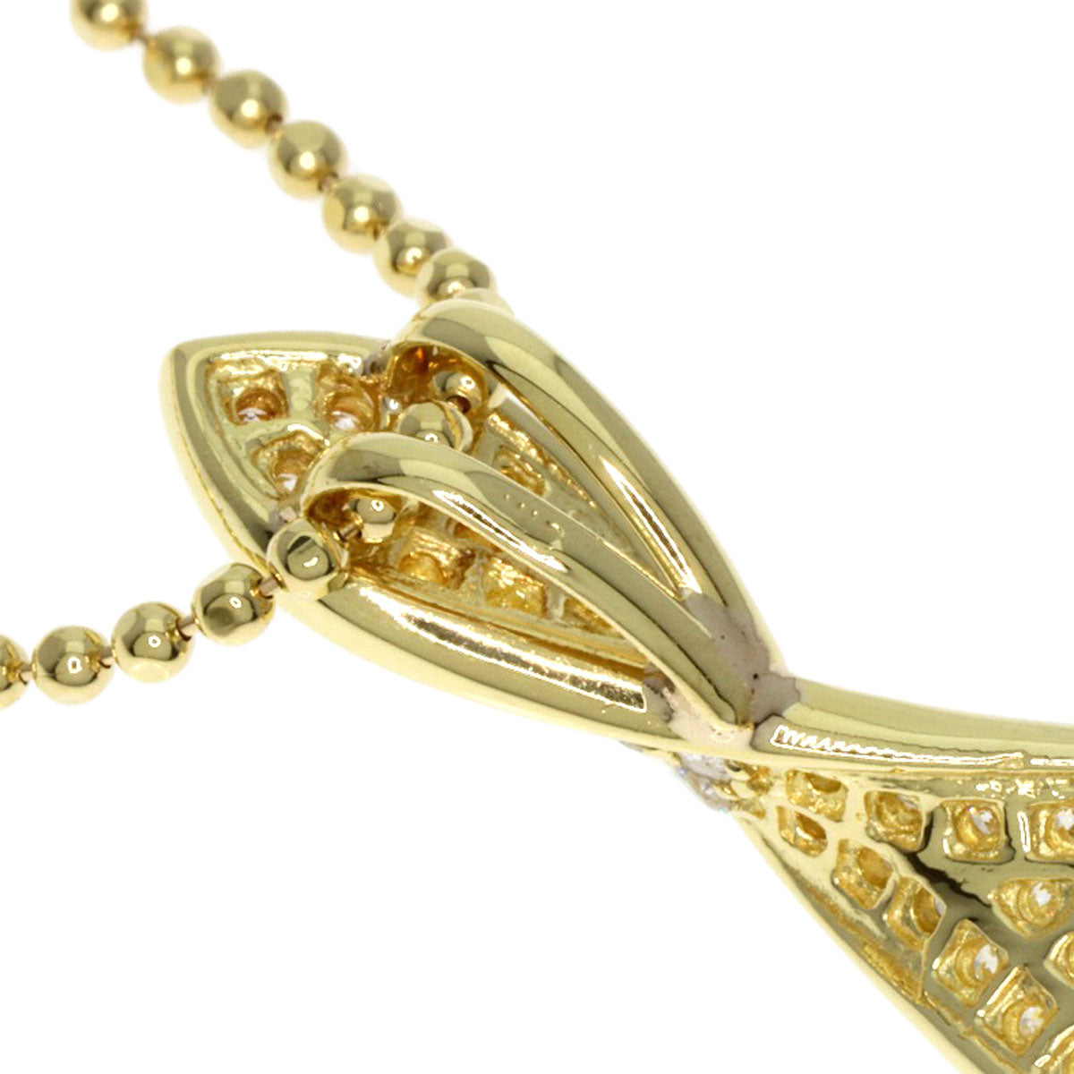 0.4ct Diamond Necklace K18 Yellow Gold  4.8g　Ladies