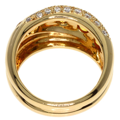 Jeunet   Ring Sapphire Diamond K18 Yellow Gold Ladies