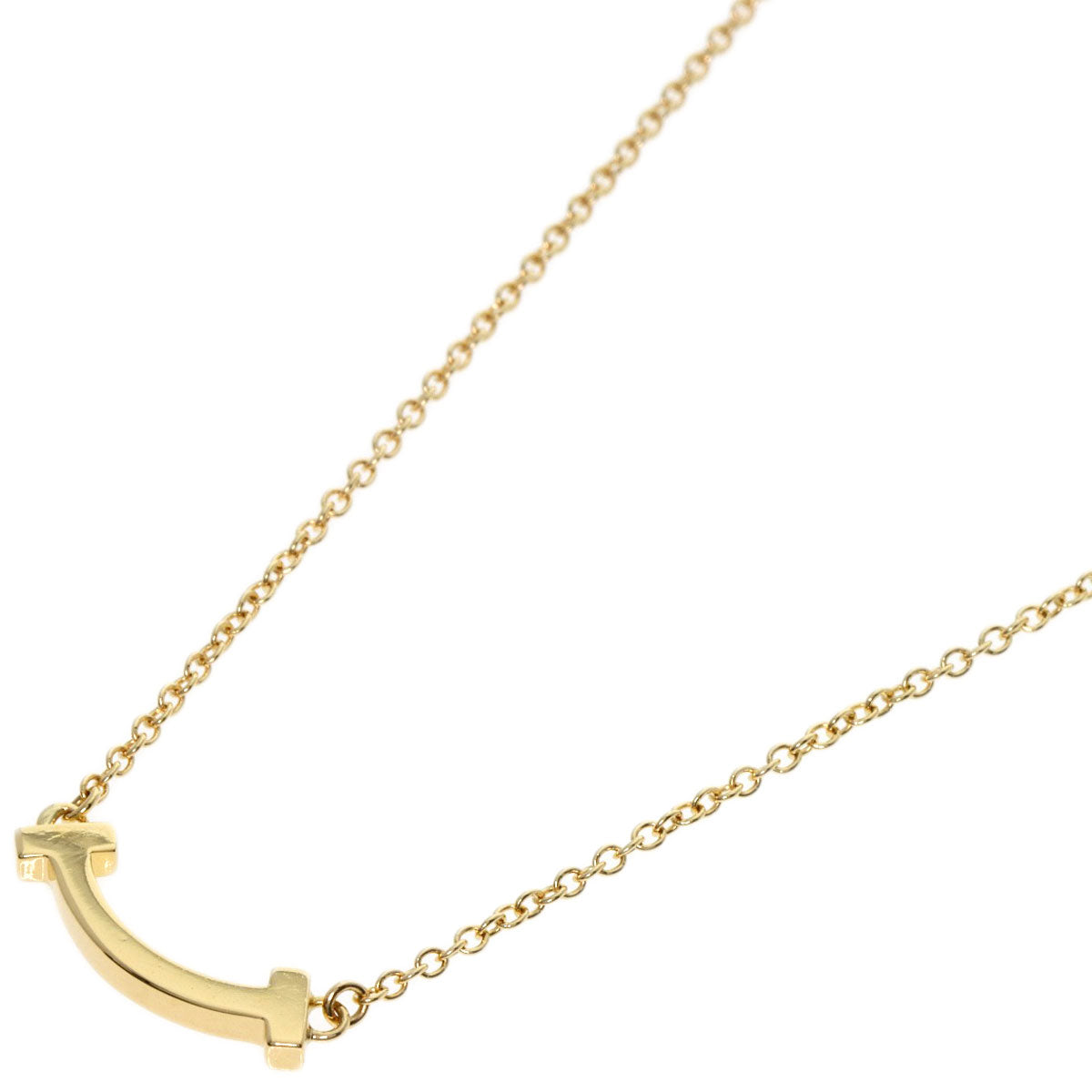 TIFFANY&Co.   Necklace T Smile Mini K18 Yellow Gold Ladies