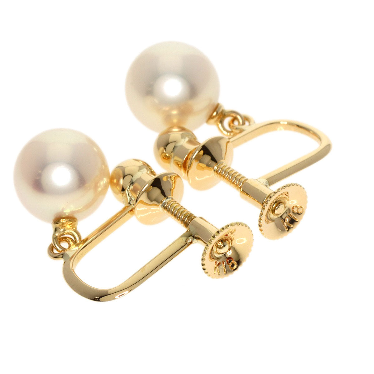 TASAKI   Earring Akoya pearl Pearl K18 Yellow Gold Ladies