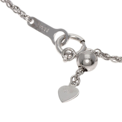 1.4ct Diamond flower motif Necklace K18 White Gold 12.5g　Ladies