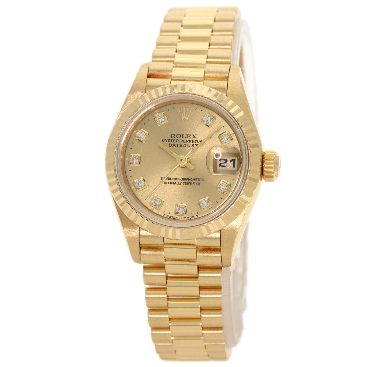 ROLEX DATEJUST 10P Diamond Watches 69178G K18 Yellow Gold/18K Yellow Gold Ladies