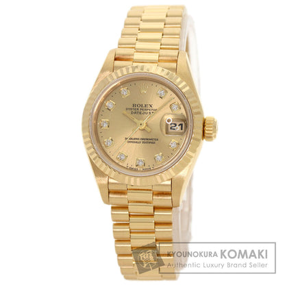 ROLEX DATEJUST 10P Diamond Watches 69178G K18 Yellow Gold/18K Yellow Gold Ladies