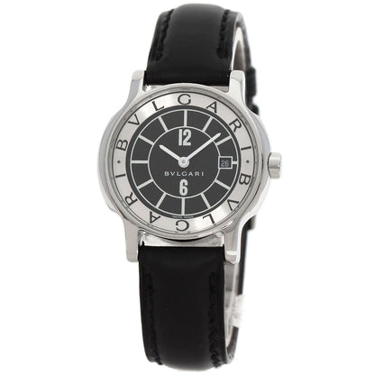 BVLGARI Solo tempo Watches ST29S Stainless Steel/Leather Ladies