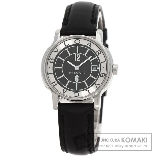 BVLGARI Solo tempo Watches ST29S Stainless Steel/Leather Ladies