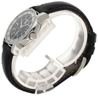 BVLGARI Solo tempo Watches ST29S Stainless Steel/Leather Ladies