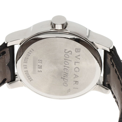 BVLGARI Solo tempo Watches ST29S Stainless Steel/Leather Ladies