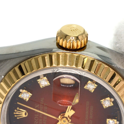 ROLEX DATEJUST 10P Diamond Watches 69173G Stainless Steel/SSxK18YG Ladies