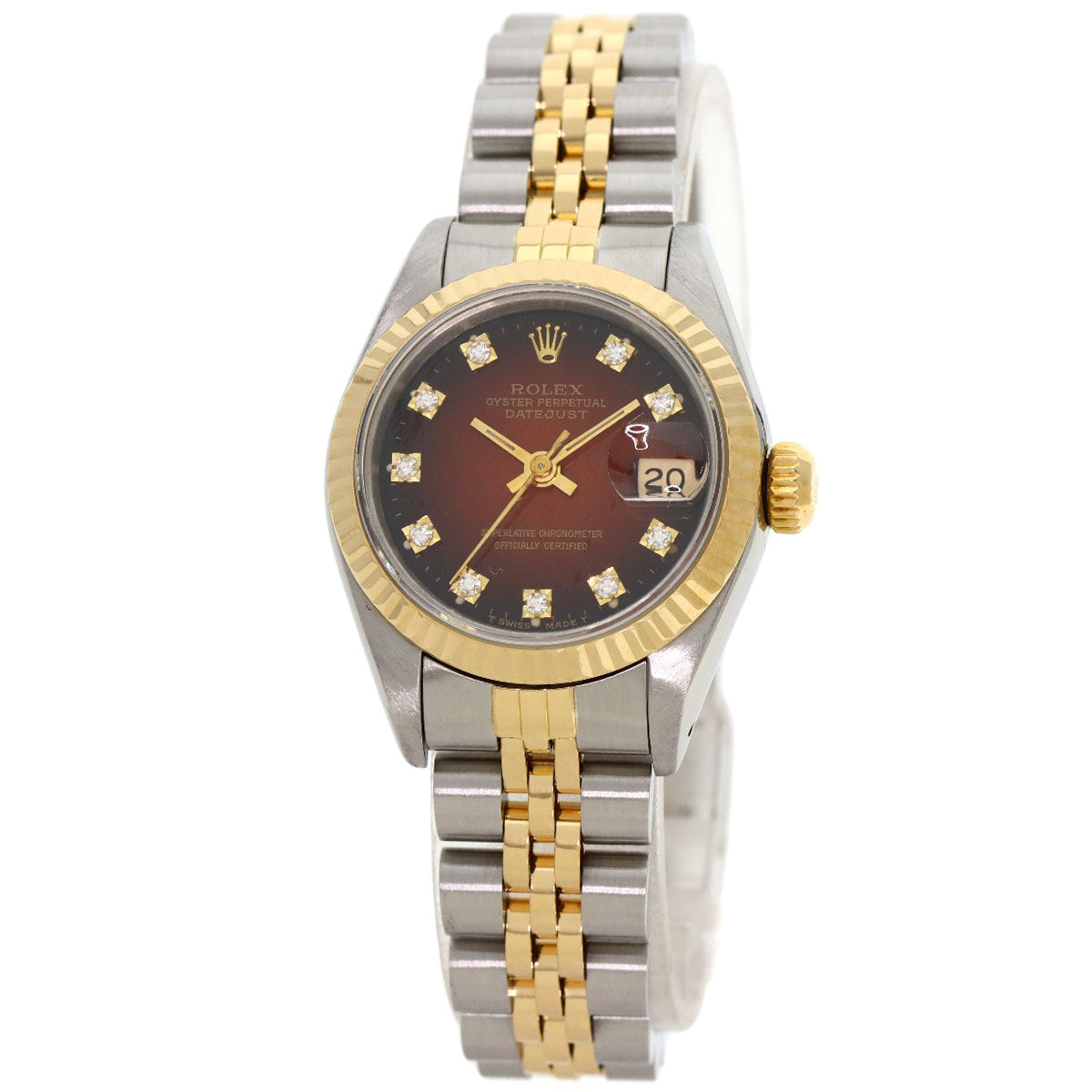 ROLEX DATEJUST 10P Diamond Watches 69173G Stainless Steel/SSxK18YG Ladies