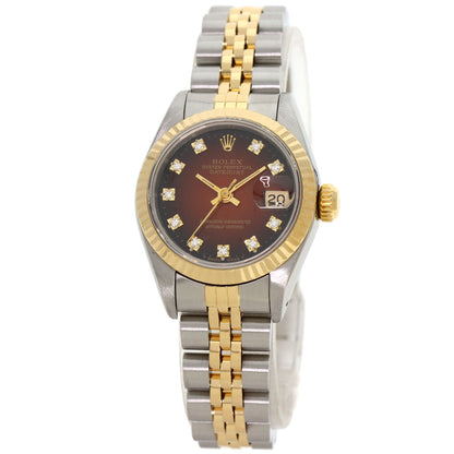 ROLEX DATEJUST 10P Diamond Watches 69173G Stainless Steel/SSxK18YG Ladies