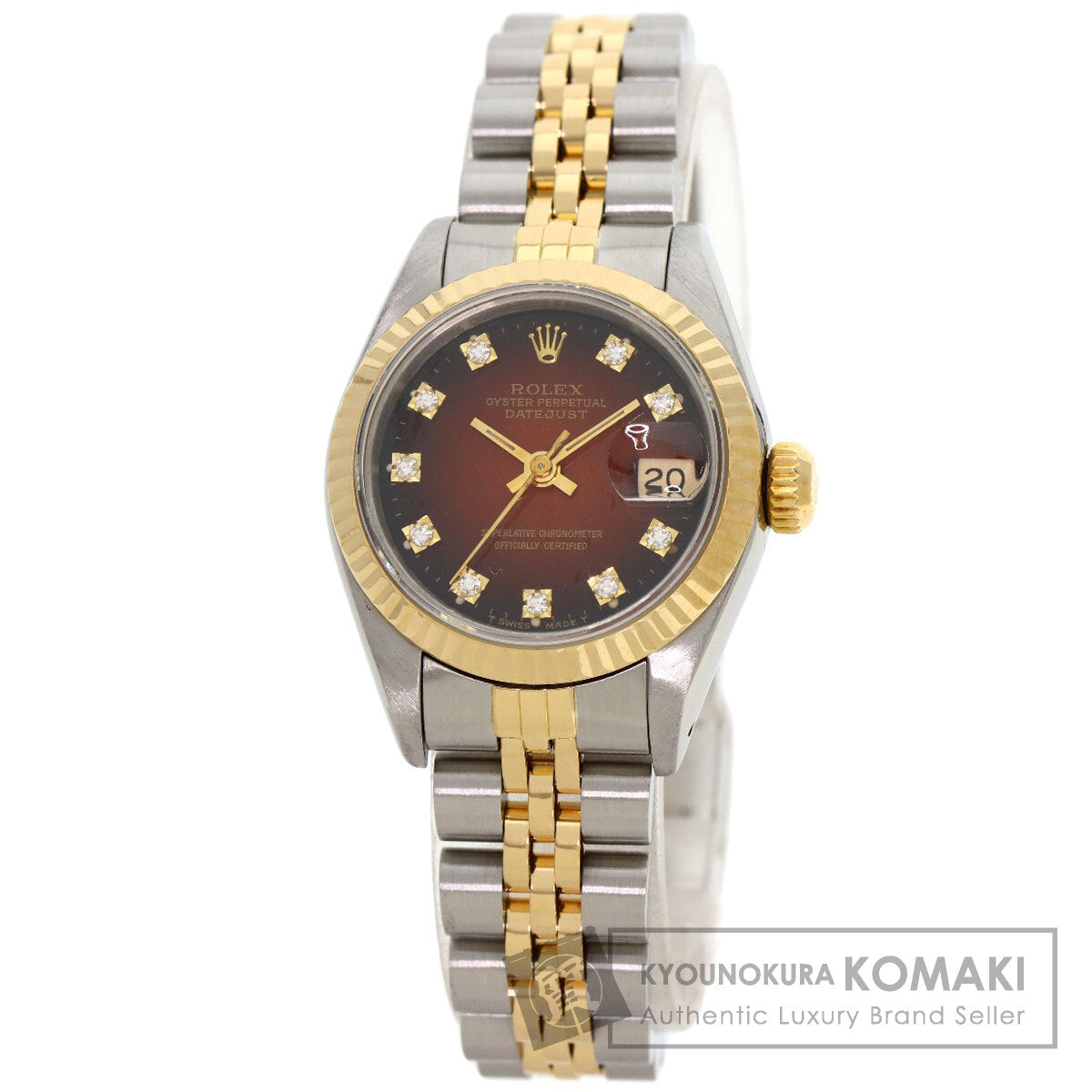 ROLEX DATEJUST 10P Diamond Watches 69173G Stainless Steel/SSxK18YG Ladies