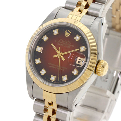 ROLEX DATEJUST 10P Diamond Watches 69173G Stainless Steel/SSxK18YG Ladies