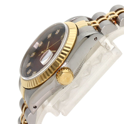 ROLEX DATEJUST 10P Diamond Watches 69173G Stainless Steel/SSxK18YG Ladies