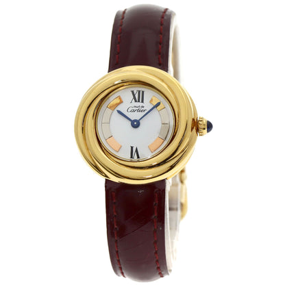 CARTIER Must Trinity ー Watches W1010644 Gold Plated/Leather Ladies