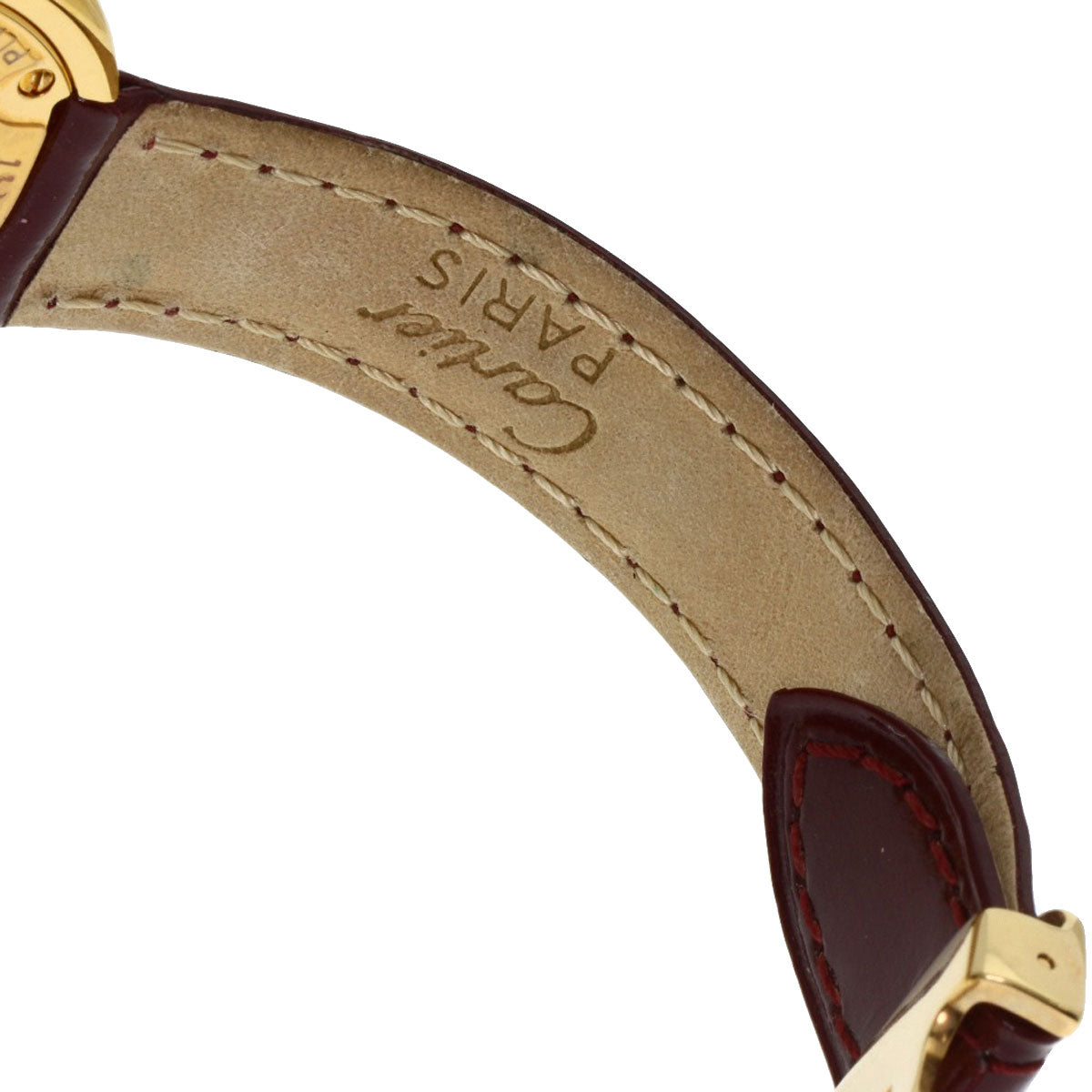 CARTIER Must Trinity ー Watches W1010644 Gold Plated/Leather Ladies