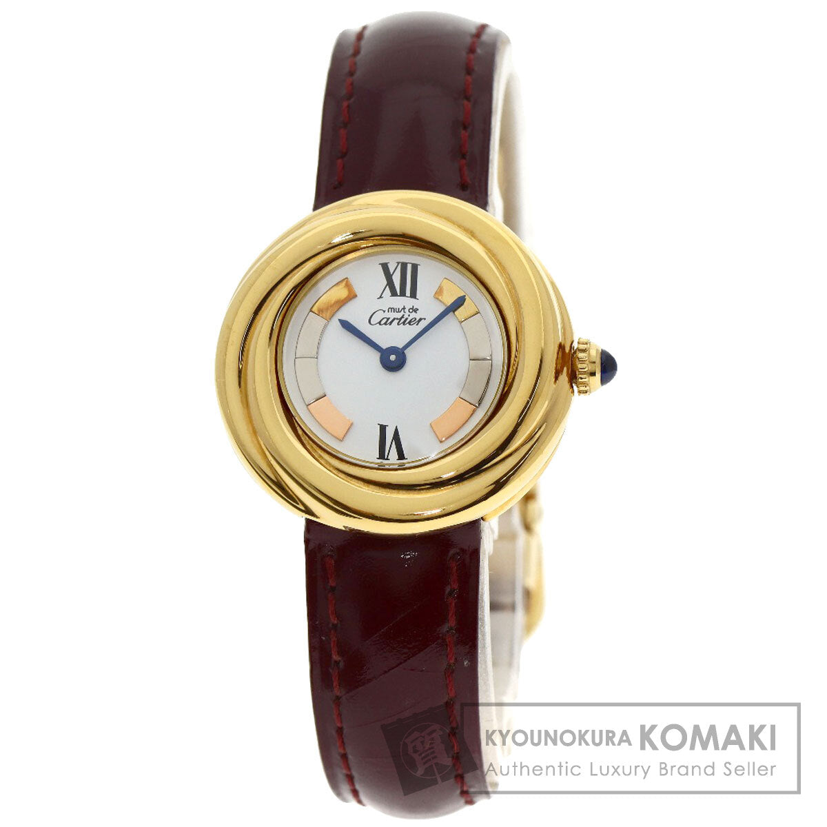CARTIER Must Trinity ー Watches W1010644 Gold Plated/Leather Ladies