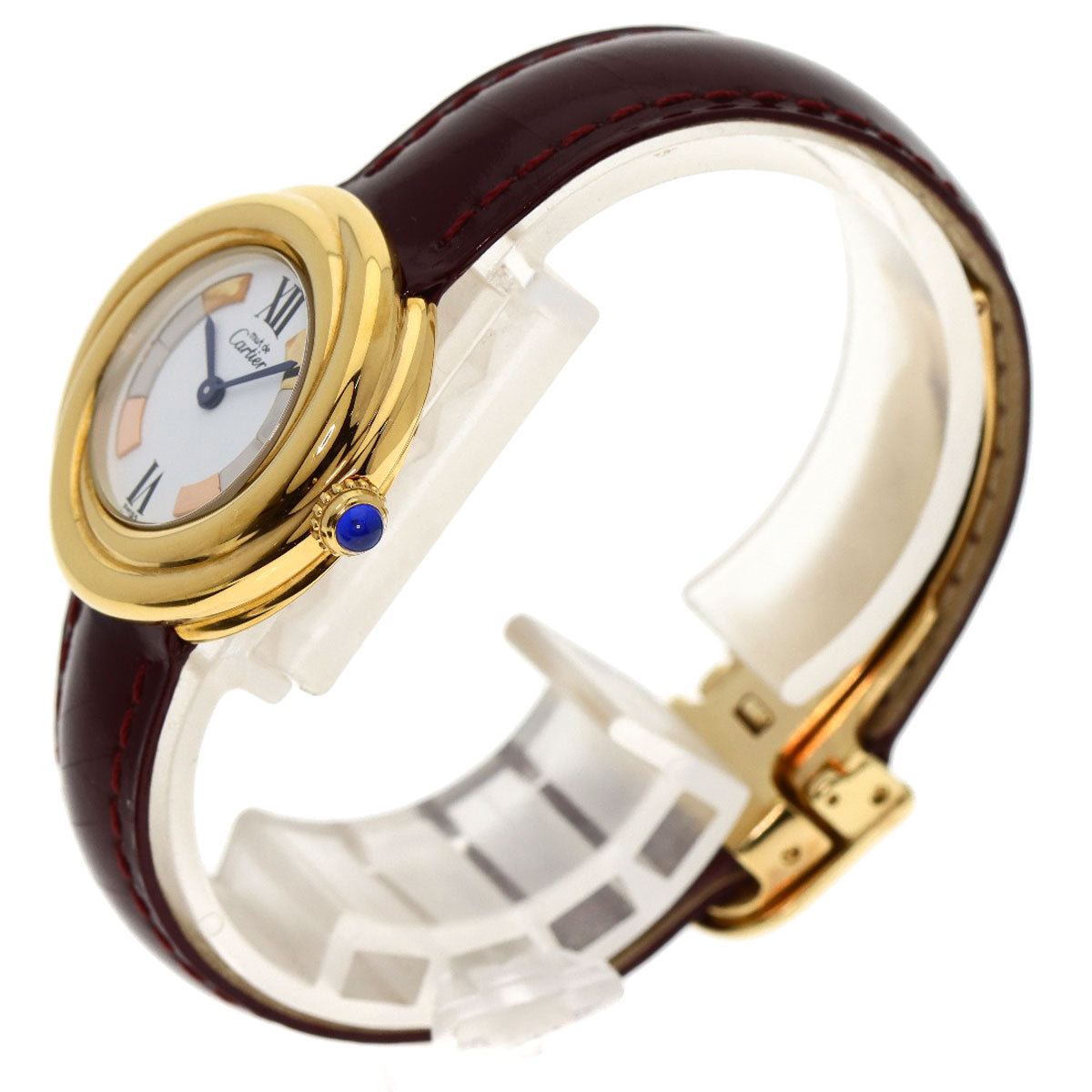 CARTIER Must Trinity ー Watches W1010644 Gold Plated/Leather Ladies