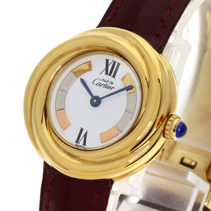 CARTIER Must Trinity ー Watches W1010644 Gold Plated/Leather Ladies