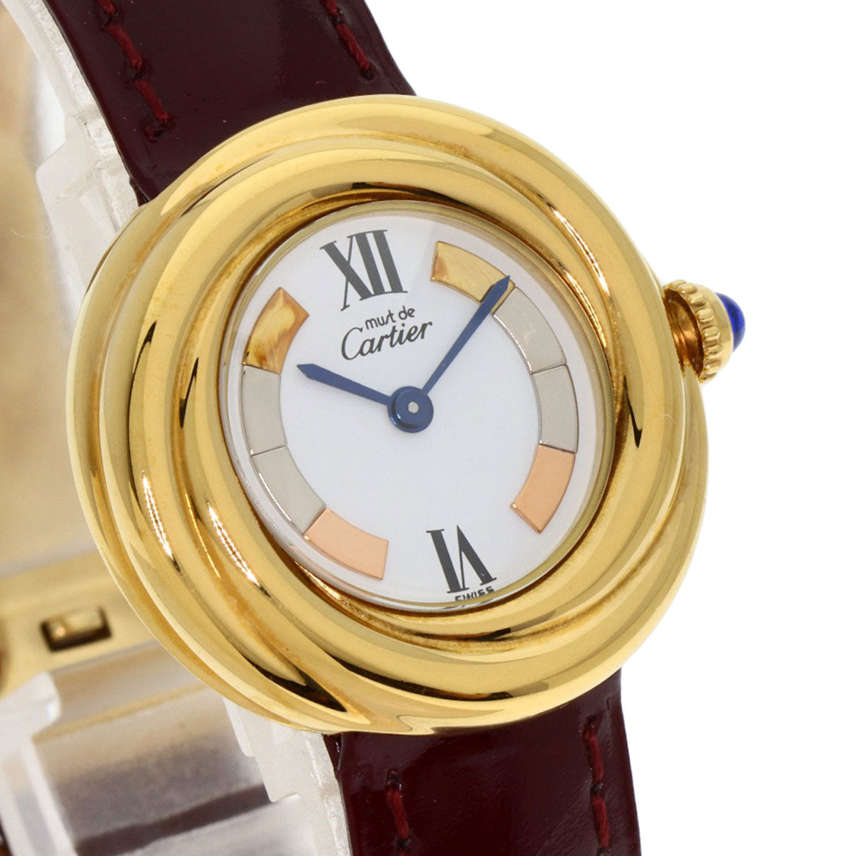 CARTIER Must Trinity ー Watches W1010644 Gold Plated/Leather Ladies