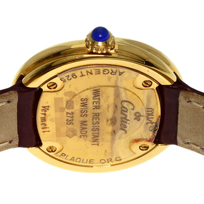 CARTIER Must Trinity ー Watches W1010644 Gold Plated/Leather Ladies