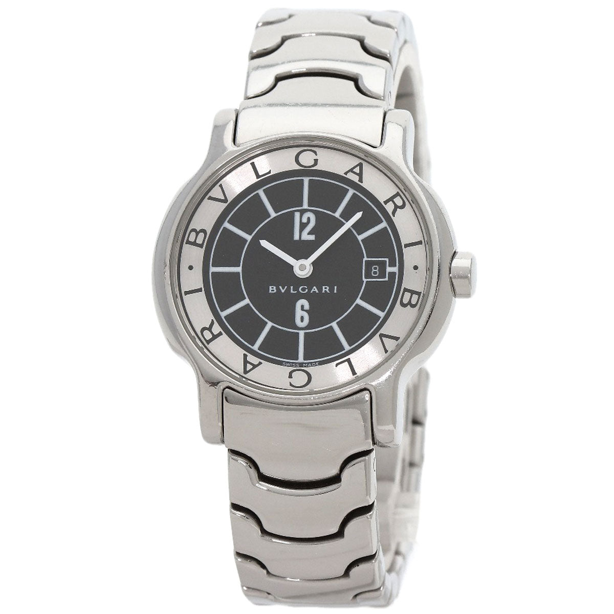 BVLGARI Solotempo Black Watches ST29S Stainless Steel/Stainless Steel Ladies