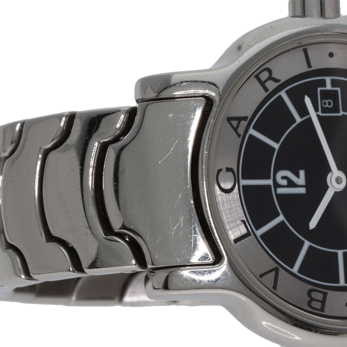 BVLGARI Solotempo Black Watches ST29S Stainless Steel/Stainless Steel Ladies
