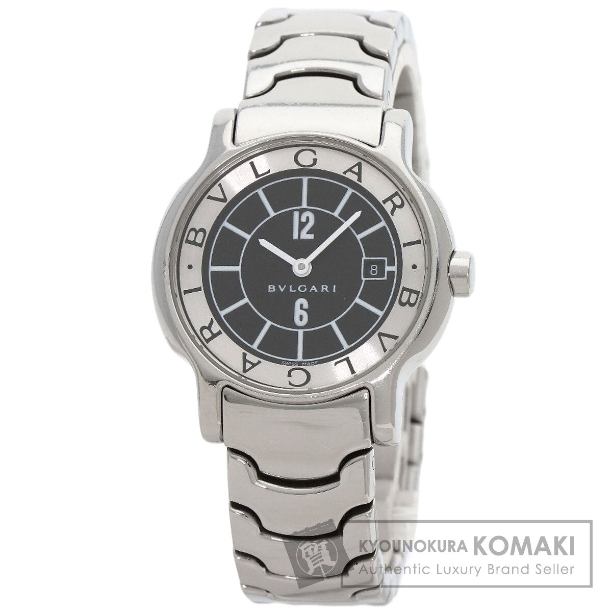 BVLGARI Solotempo Black Watches ST29S Stainless Steel/Stainless Steel Ladies