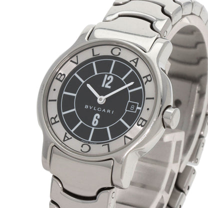 BVLGARI Solotempo Black Watches ST29S Stainless Steel/Stainless Steel Ladies