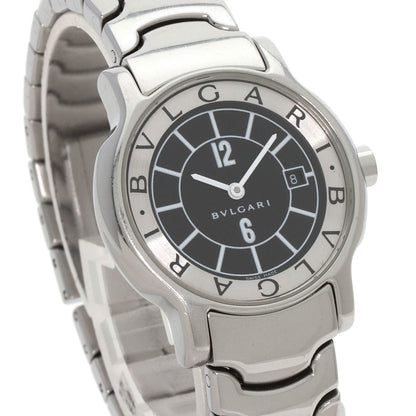 BVLGARI Solotempo Black Watches ST29S Stainless Steel/Stainless Steel Ladies
