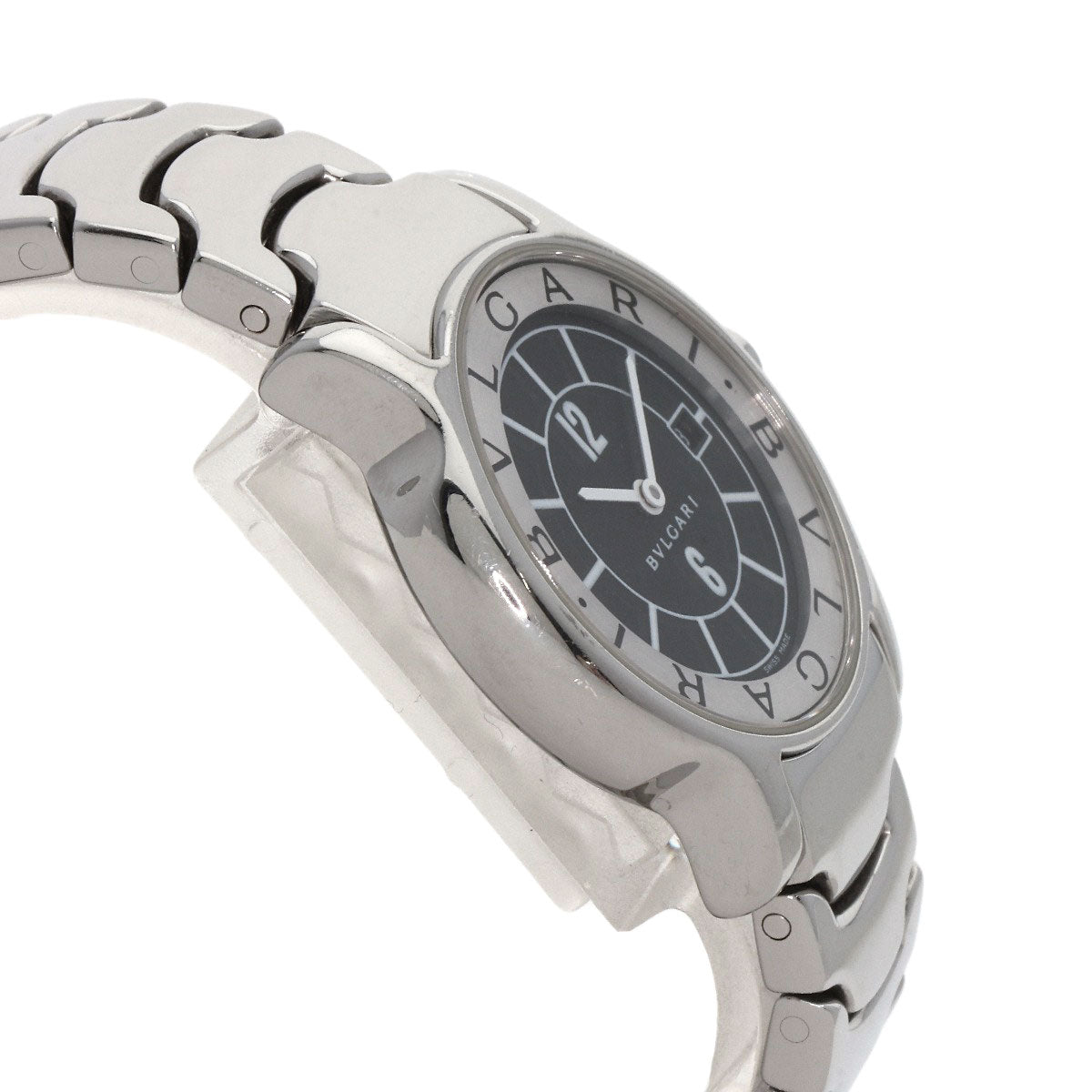 BVLGARI Solotempo Black Watches ST29S Stainless Steel/Stainless Steel Ladies