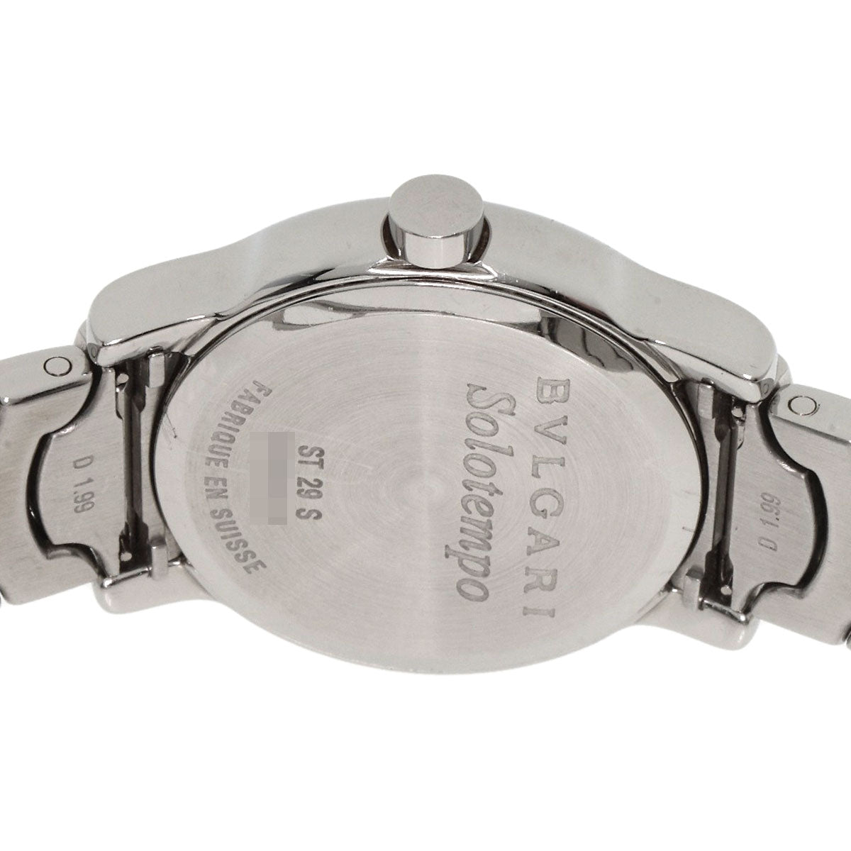 BVLGARI Solotempo Black Watches ST29S Stainless Steel/Stainless Steel Ladies