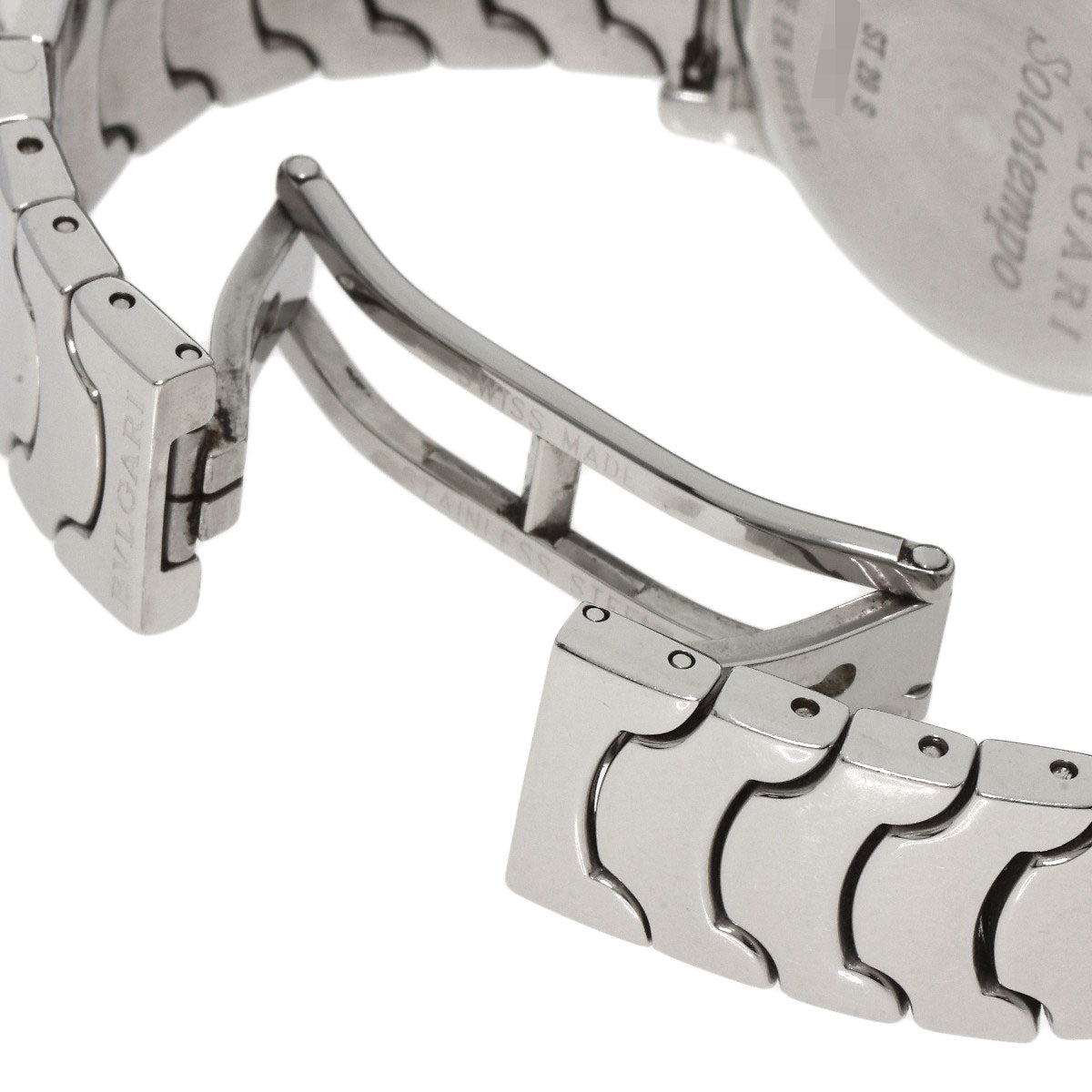 BVLGARI Solotempo Black Watches ST29S Stainless Steel/Stainless Steel Ladies