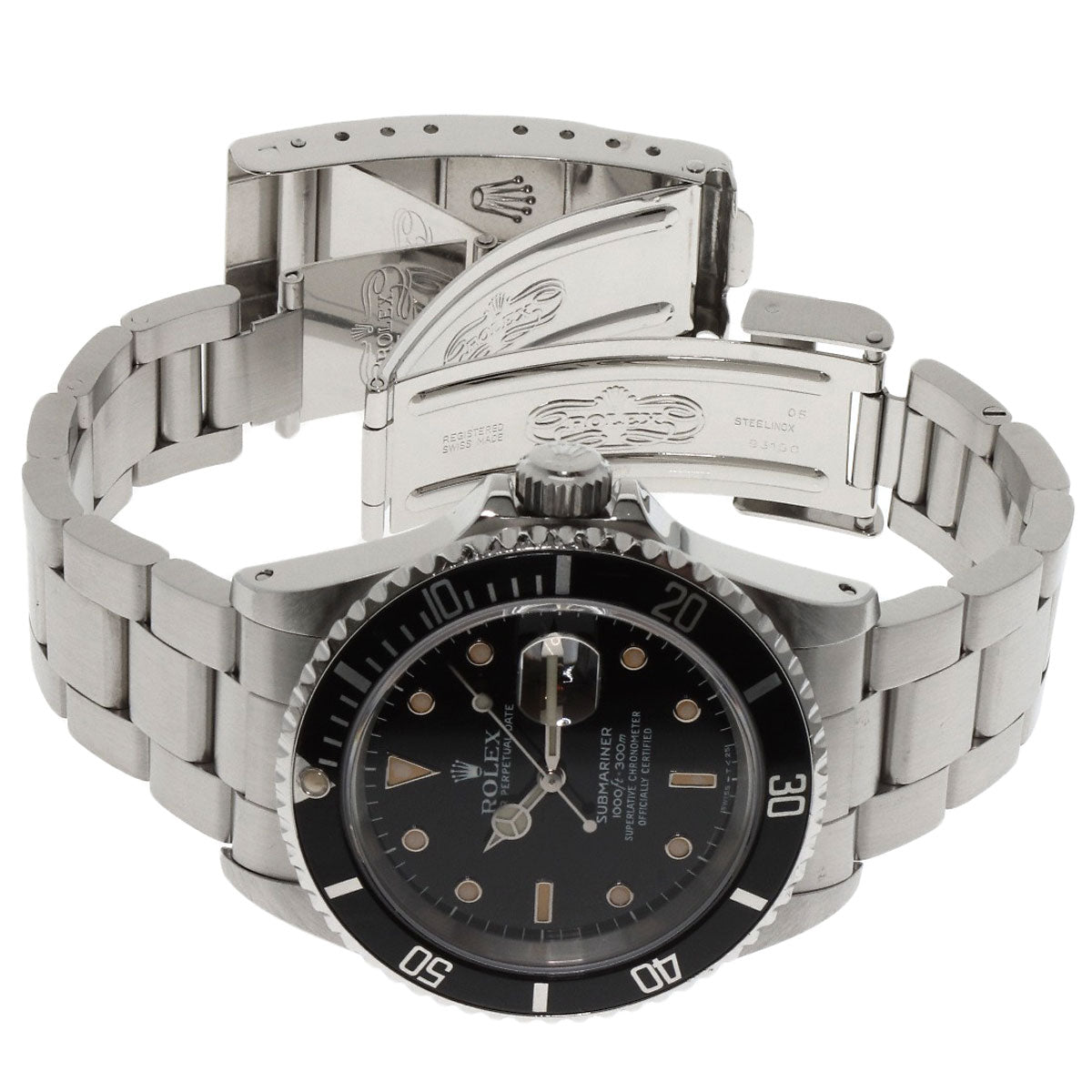 ROLEX Submariner Date Tritium Manufacturer Complete Watches 16610 Stainless Steel/Stainless Steel mens