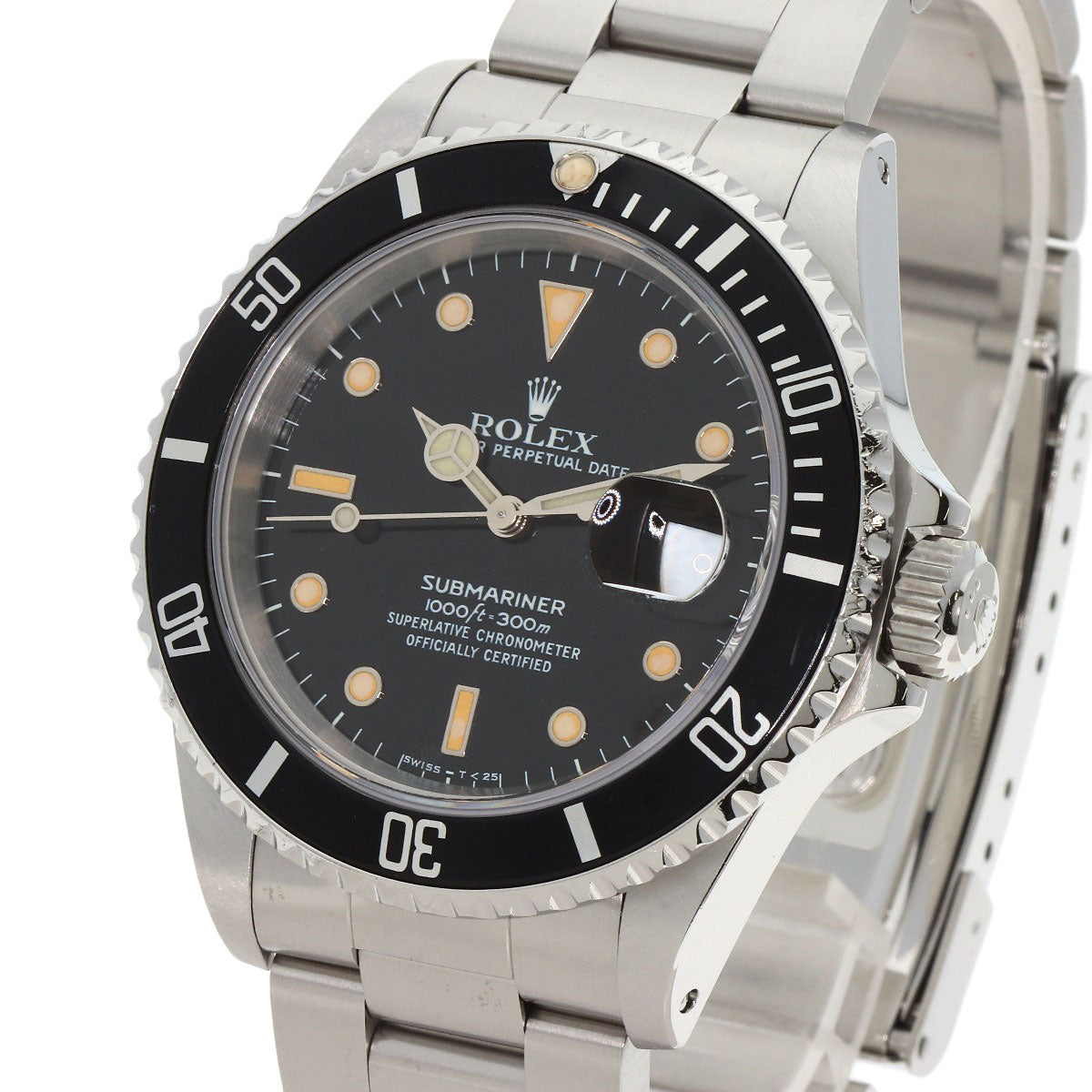 ROLEX Submariner Date Tritium Manufacturer Complete Watches 16610 Stainless Steel/Stainless Steel mens