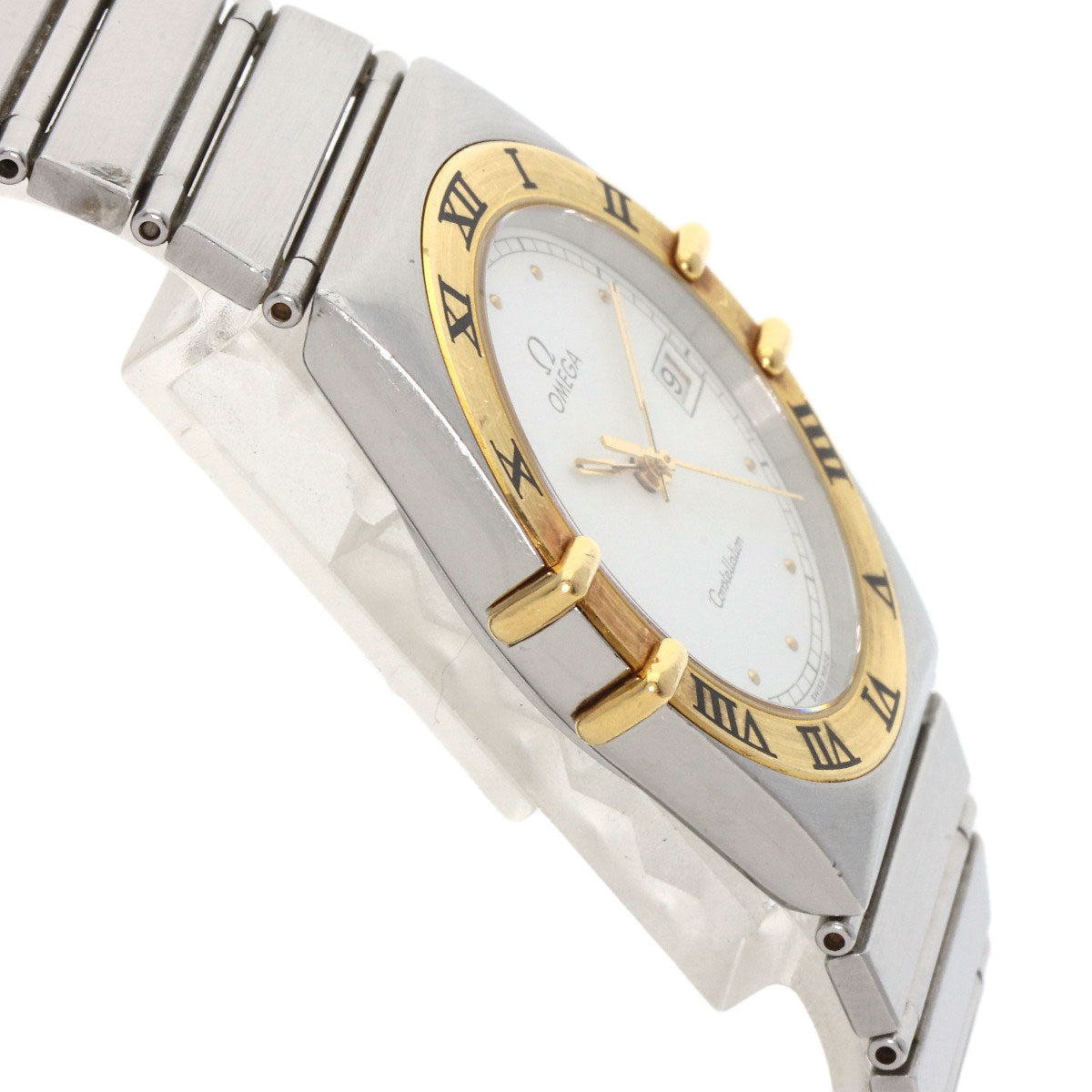 オメガ コンステレーション フラットベゼル 腕時計 ステンレススチール/SS/K18YG メンズ 【中古】【OMEGA】