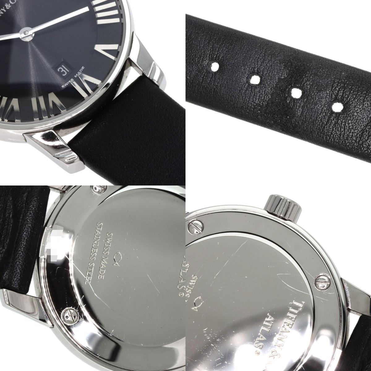 TIFFANY&Co. Atlas Dome Watches Z1830.11.10A10A52A Stainless Steel/Leather Ladies