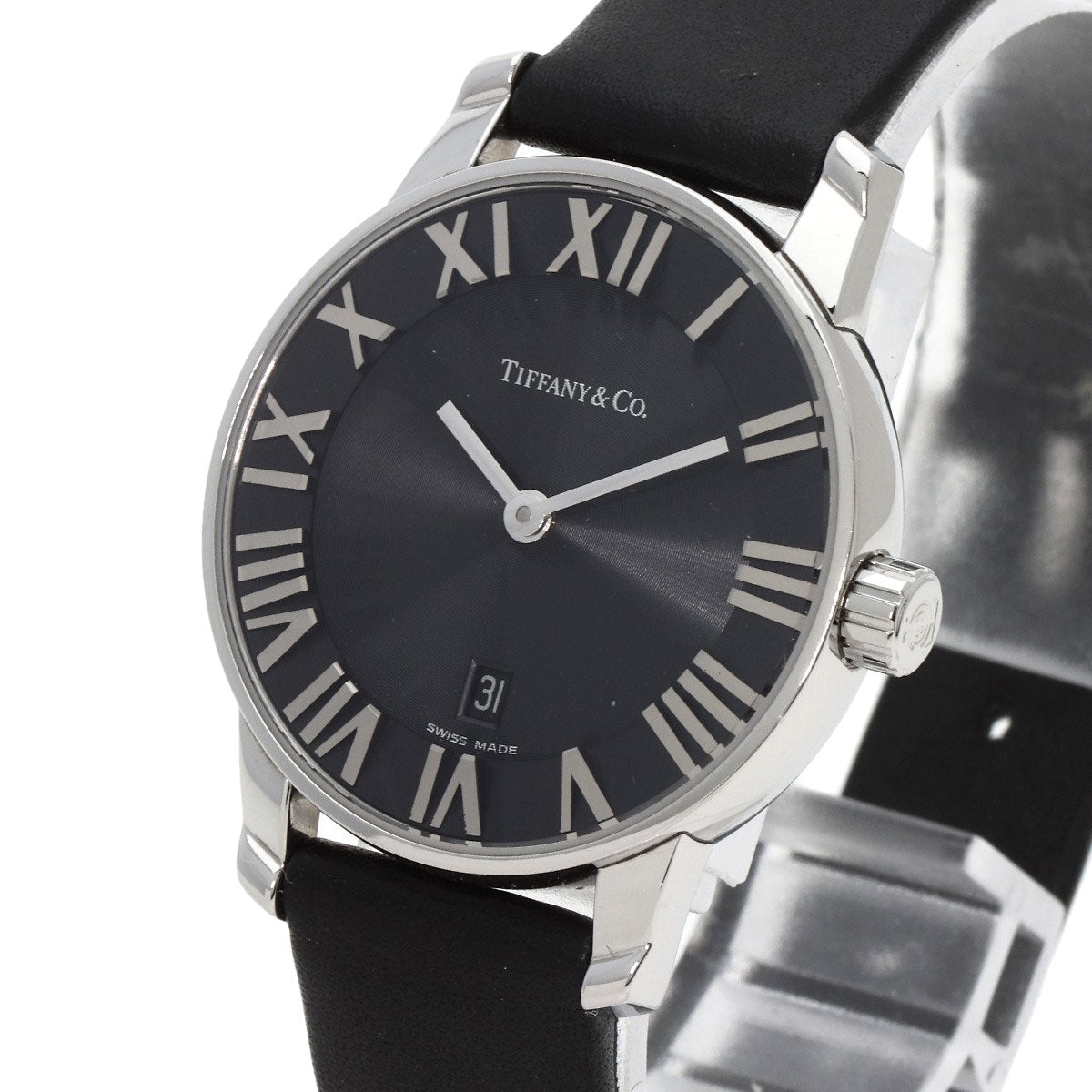 TIFFANY&Co. Atlas Dome Watches Z1830.11.10A10A52A Stainless Steel/Leather Ladies
