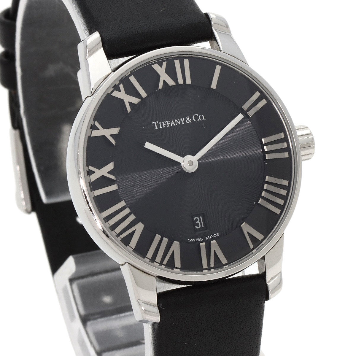 TIFFANY&Co. Atlas Dome Watches Z1830.11.10A10A52A Stainless Steel/Leather Ladies