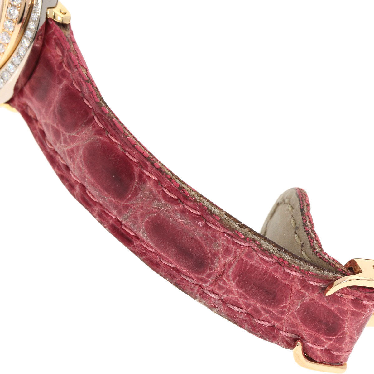 CARTIER Trinity Diamond Watches WG200351 K18 Pink Gold/Leather Ladies