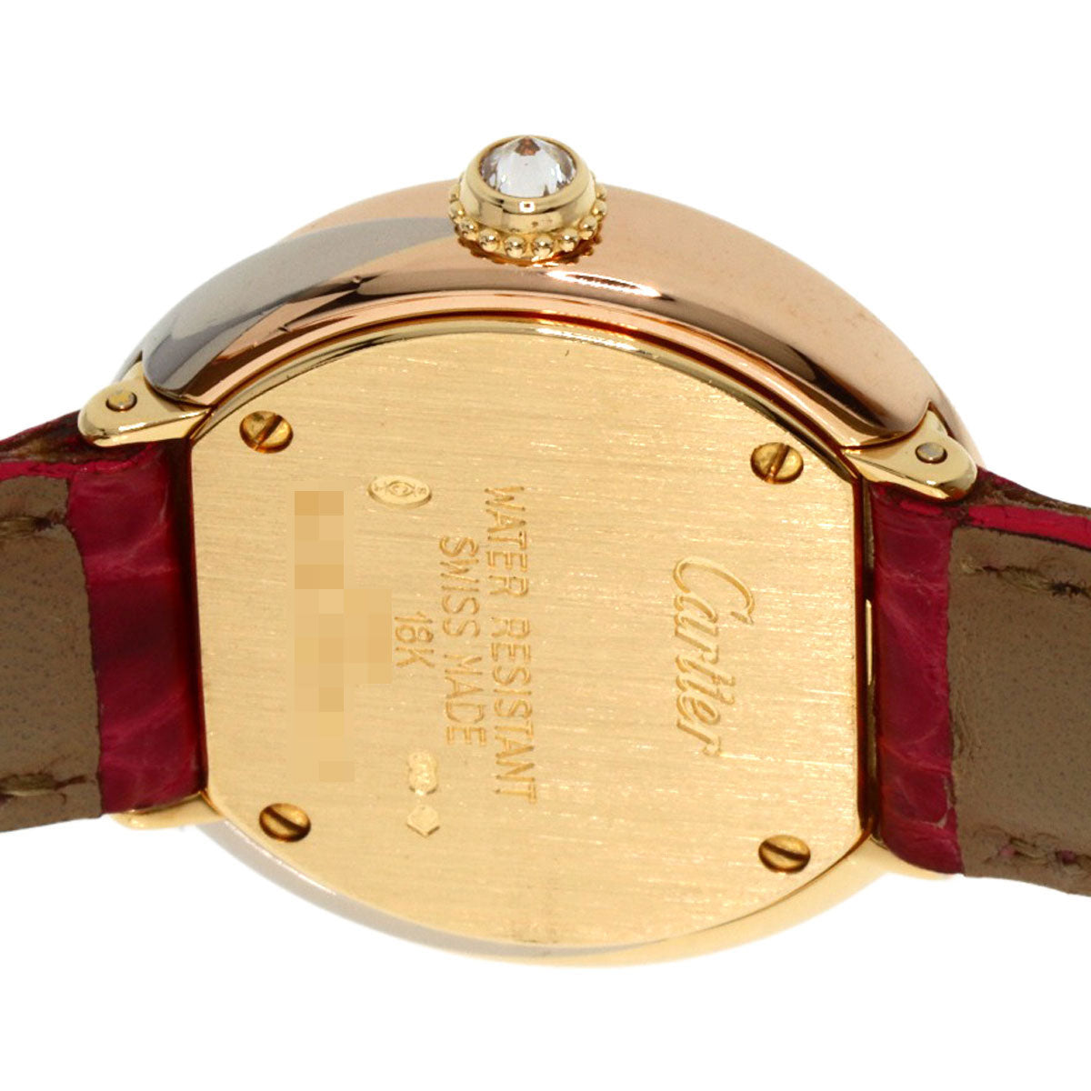 CARTIER Trinity Diamond Watches WG200351 K18 Pink Gold/Leather Ladies