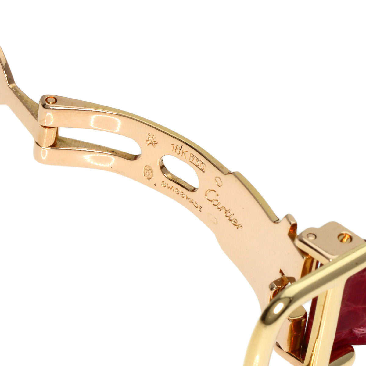 CARTIER Trinity Diamond Watches WG200351 K18 Pink Gold/Leather Ladies