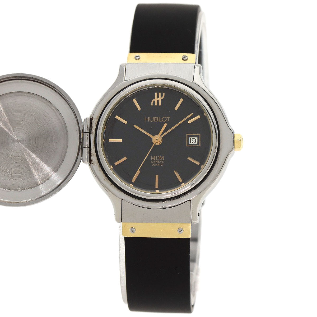 HUBLOT MDM Classic Hunter Case Watches Stainless Steel/Rubber Ladies