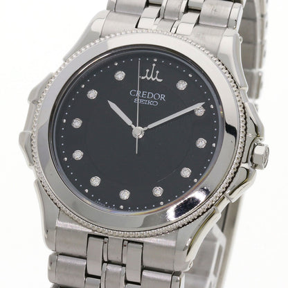 SEIKO CREDOR 11P Diamond Watches GCAR995 8J81-6B10 Stainless Steel/Stainless Steel mens