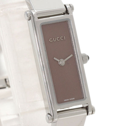 GUCCI Square face Watches 1500L Stainless Steel/Stainless Steel Ladies