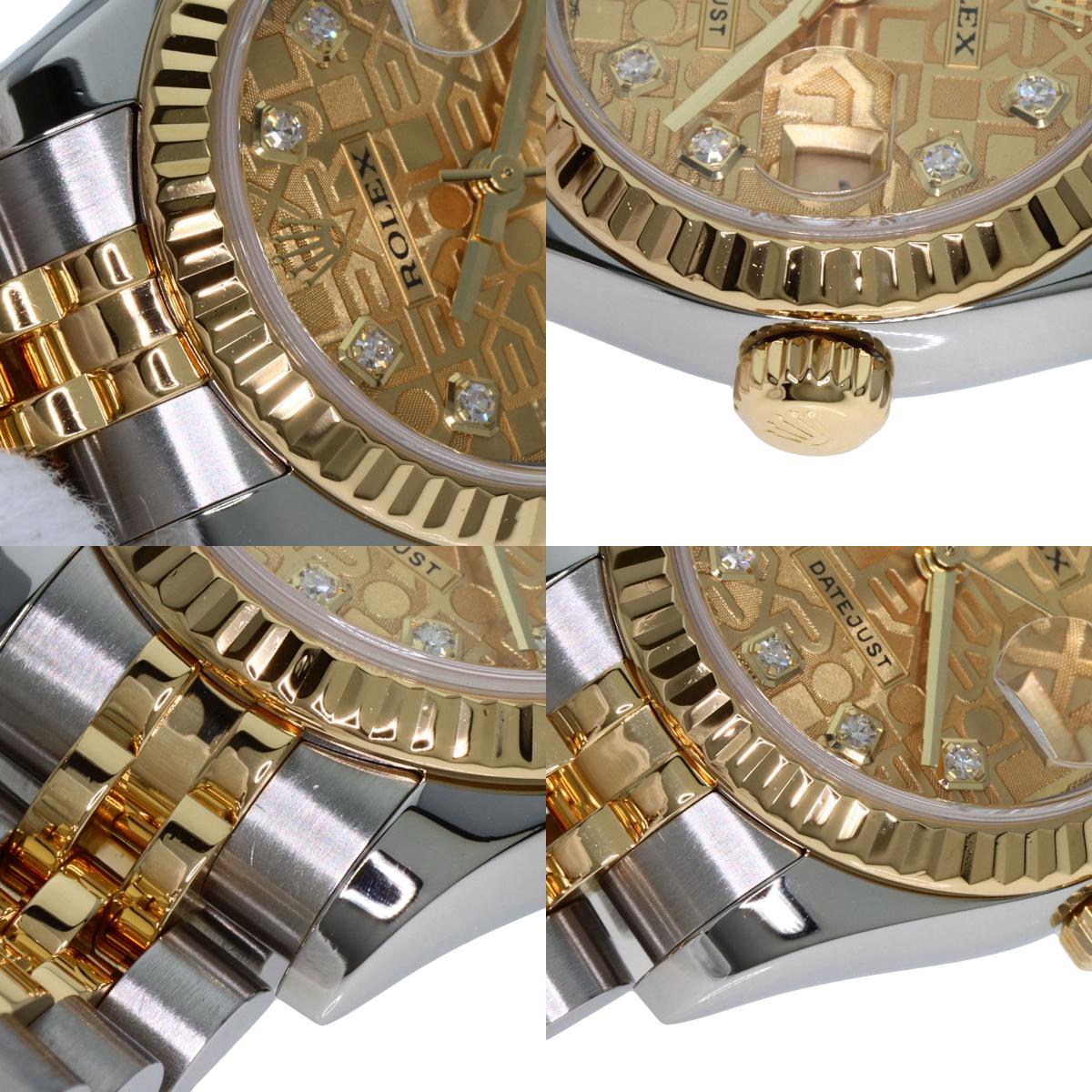 ROLEX DATEJUST 10P Diamond Watches 179173G Stainless Steel/SSxK18YG Ladies