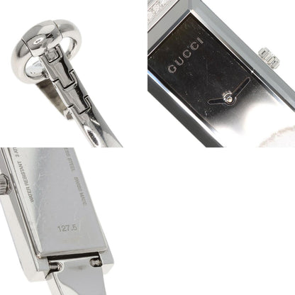 GUCCI Square Face Bezel Diamond Watches 127.5 Stainless Steel/Stainless Steel Ladies