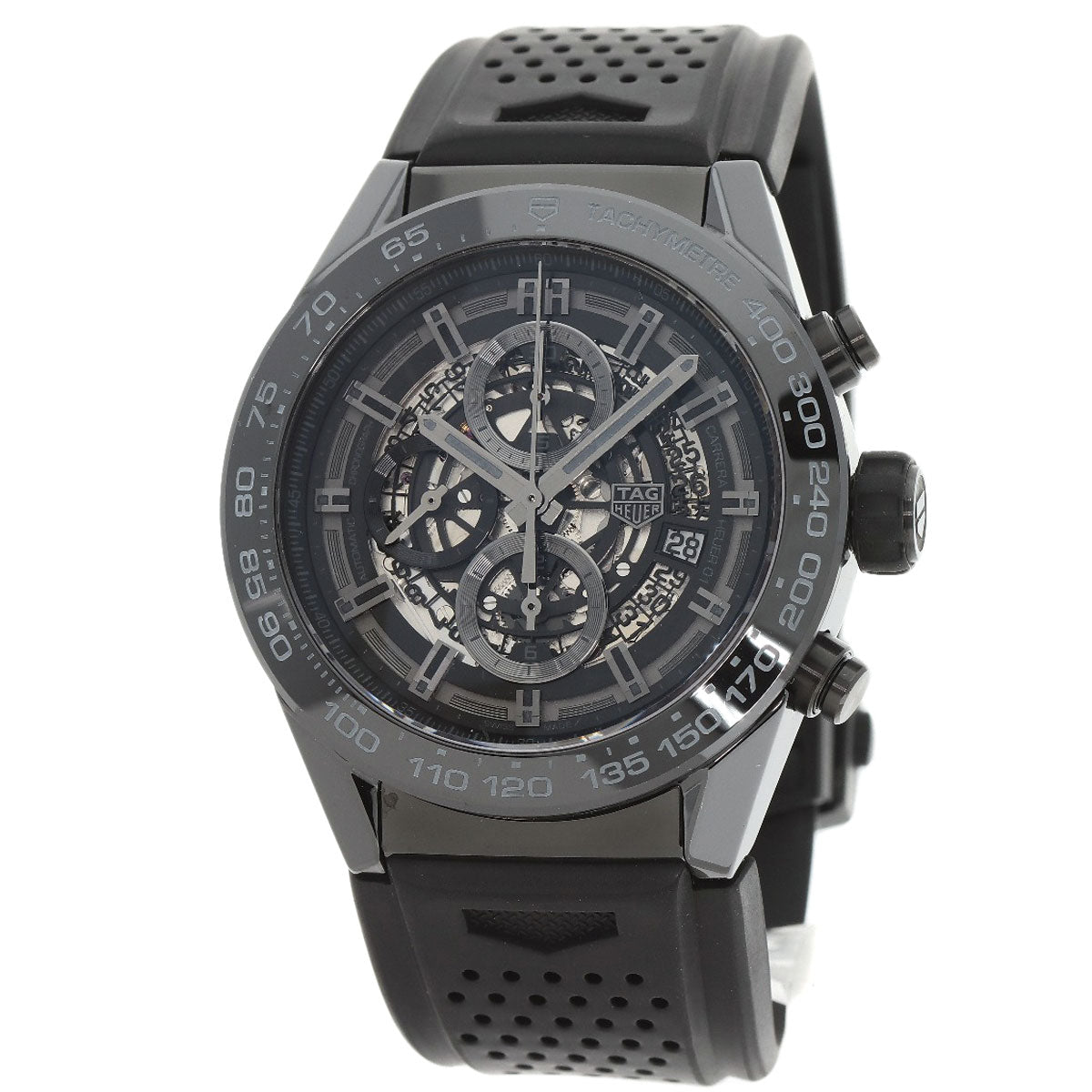 TAG HEUER Carrera Caliber Heuer 01 Watches CAR2A90 Ceramic/Rubber mens