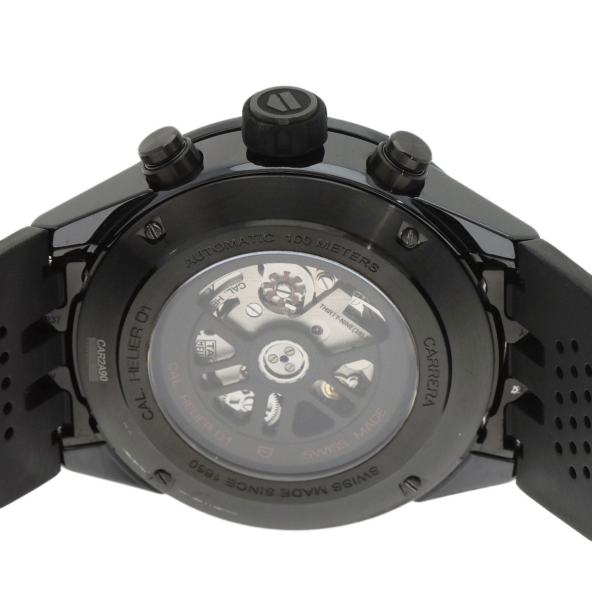 TAG HEUER Carrera Caliber Heuer 01 Watches CAR2A90 Ceramic/Rubber mens