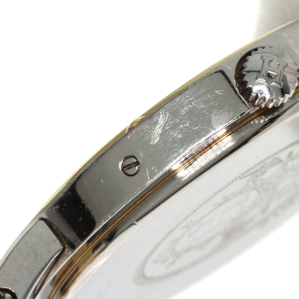 HERMES Clipper Old Belt Watches Stainless Steel/SSxGP mens