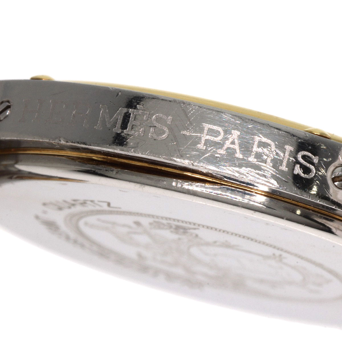 HERMES Clipper Old Belt Watches Stainless Steel/SSxGP mens